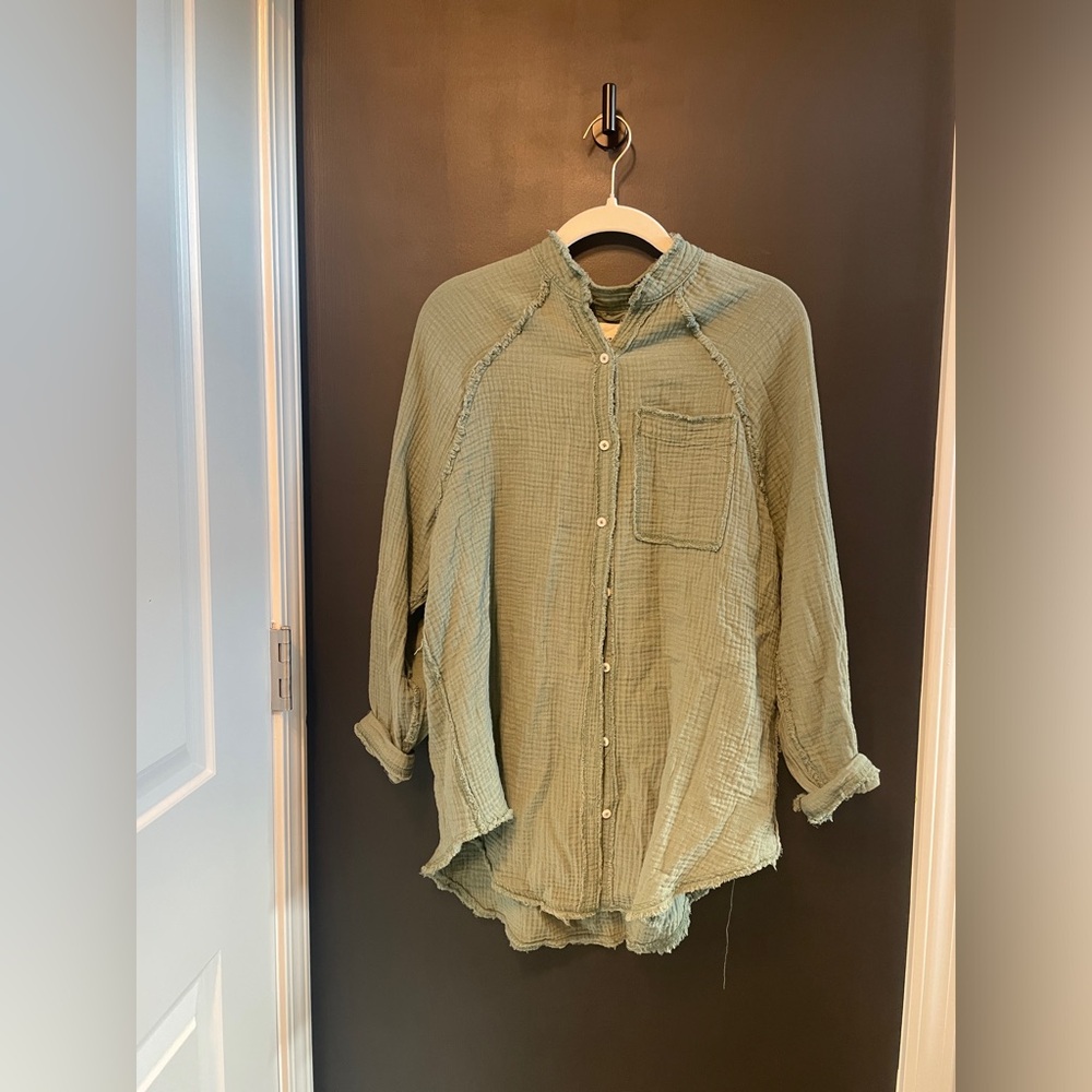 Aerie Cover Up Button Down Shirt
